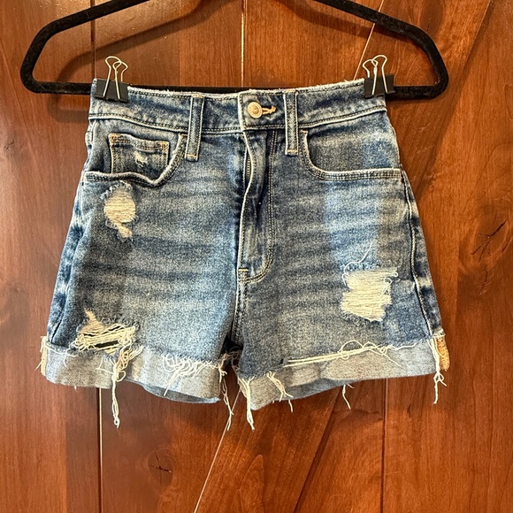 Hollister Pants - Hollister Blue Distressed Jean Shorts